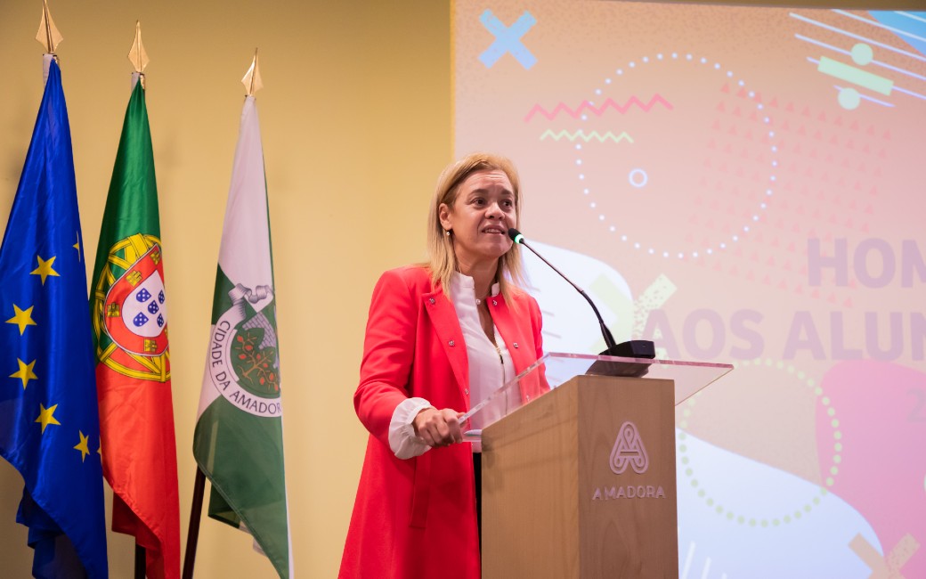 Carla Tavares, Presidente da Câmara Municipal da Amadora, na Homenagem de Mérito do ano letivo 2021/22