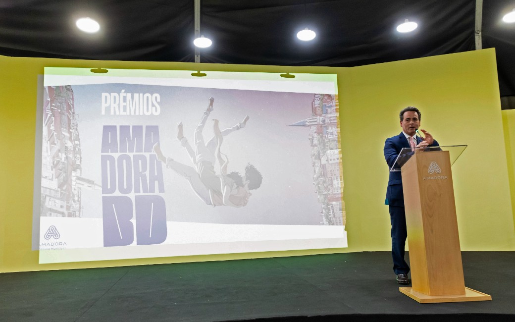 Ricardo Franco Faria, Vereador da Cultura da CMA, na entrega dos Prémios de Banda Desenhada da Amadora 