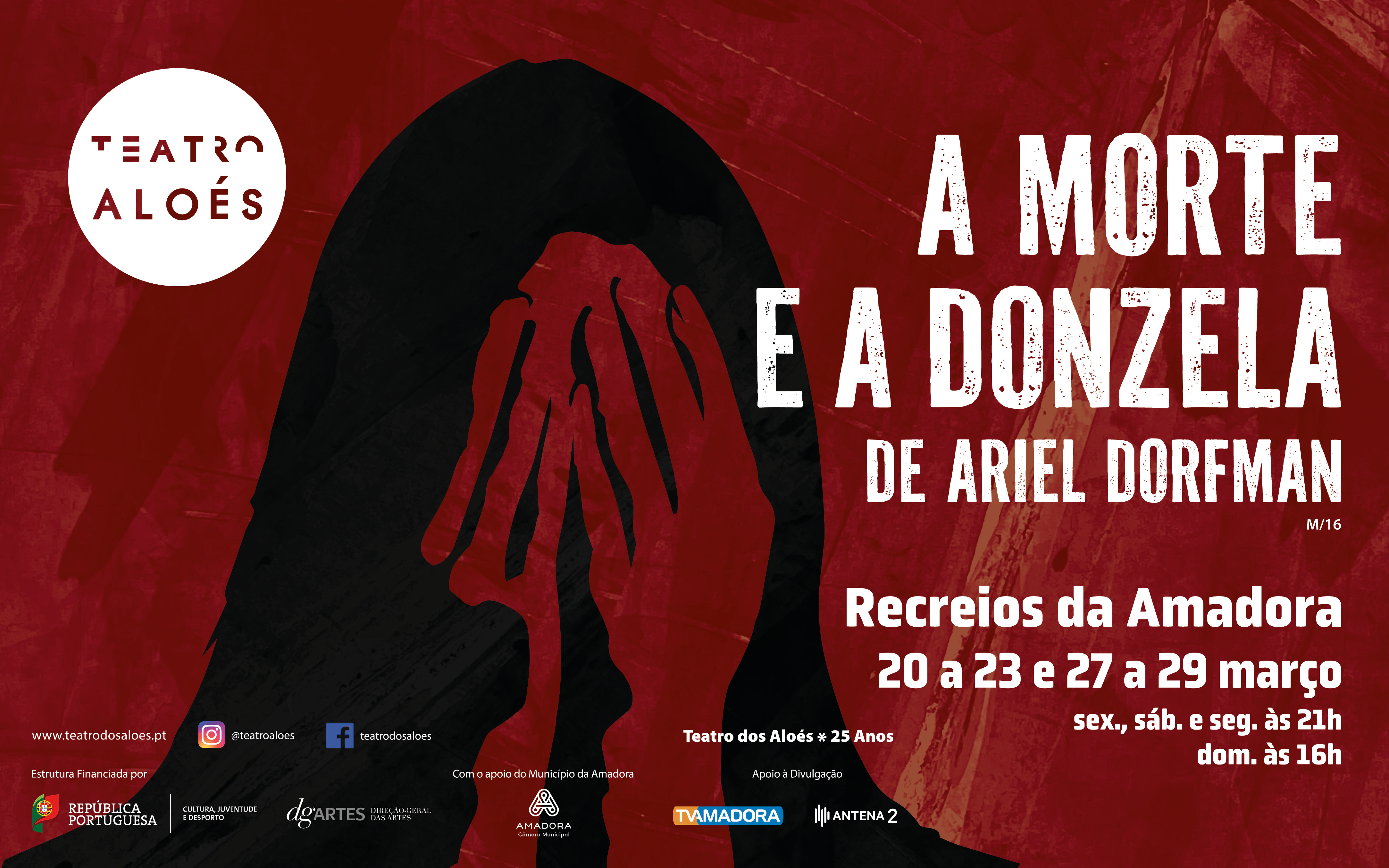 20 março | Teatro dos Aloés estreia espetáculo "A Morte e a Donzela"
