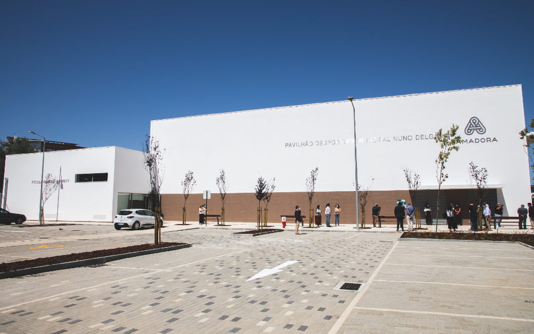 Exterior do Pavilhão Desportivo Municipal Nuno Delgado