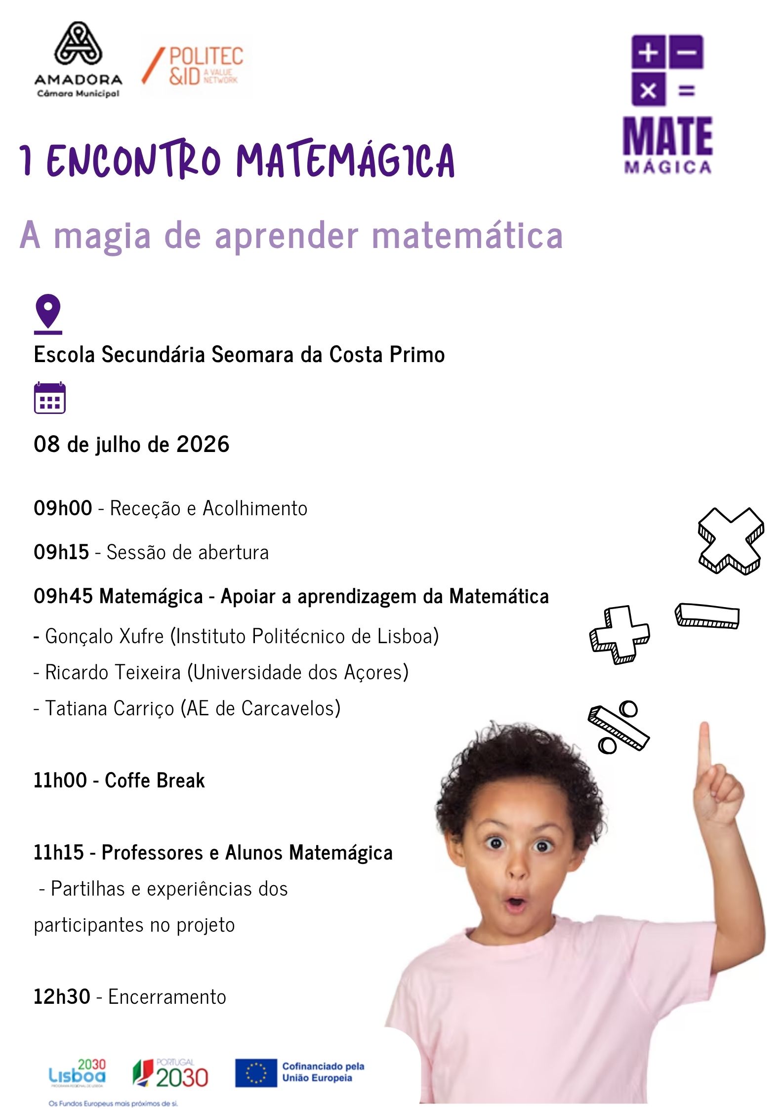 cartaz 1 encontro matemagica
