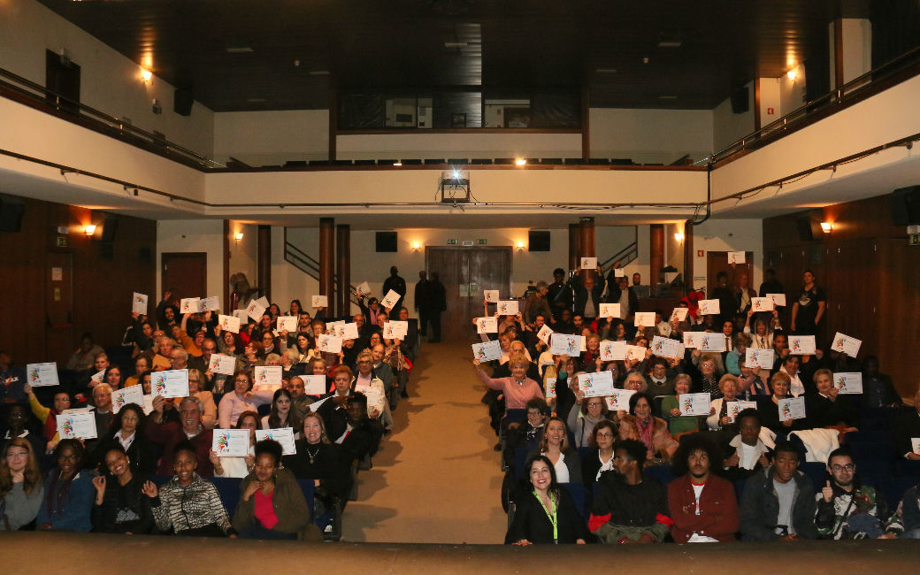 Entrega de certificados aos voluntários do BLVA