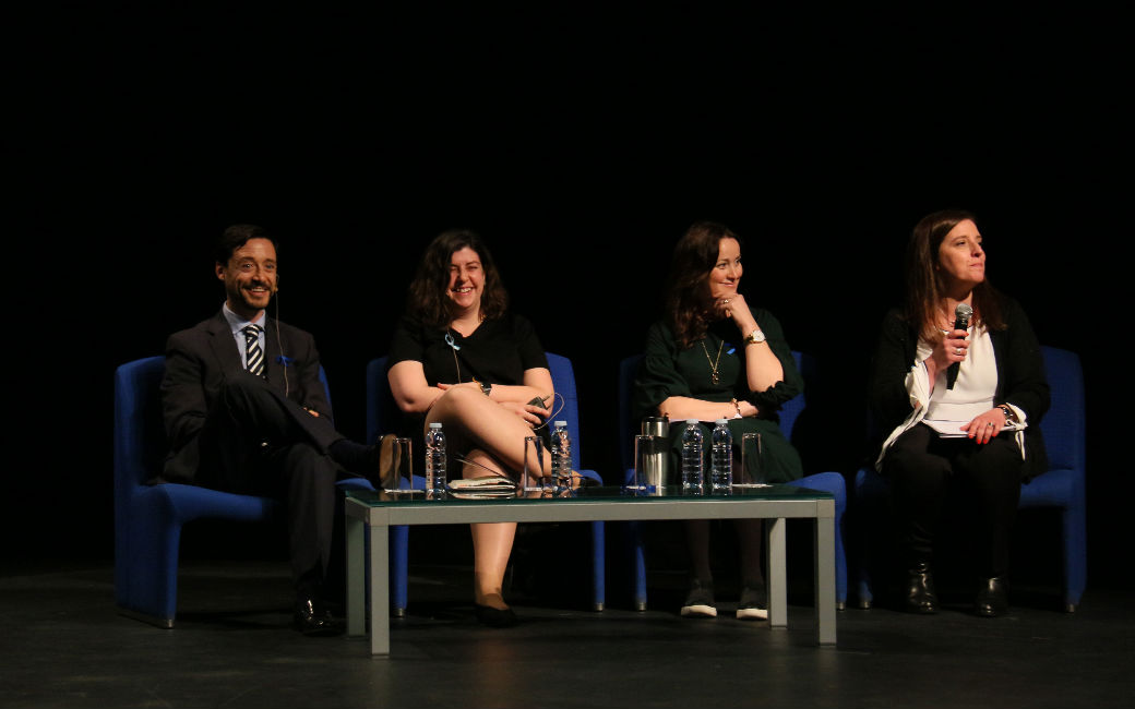 André Tavares Rodrigues, Vânia Pinto, Suzana Amorim e Elisabete Costa no painel "Vozes Protetoras"