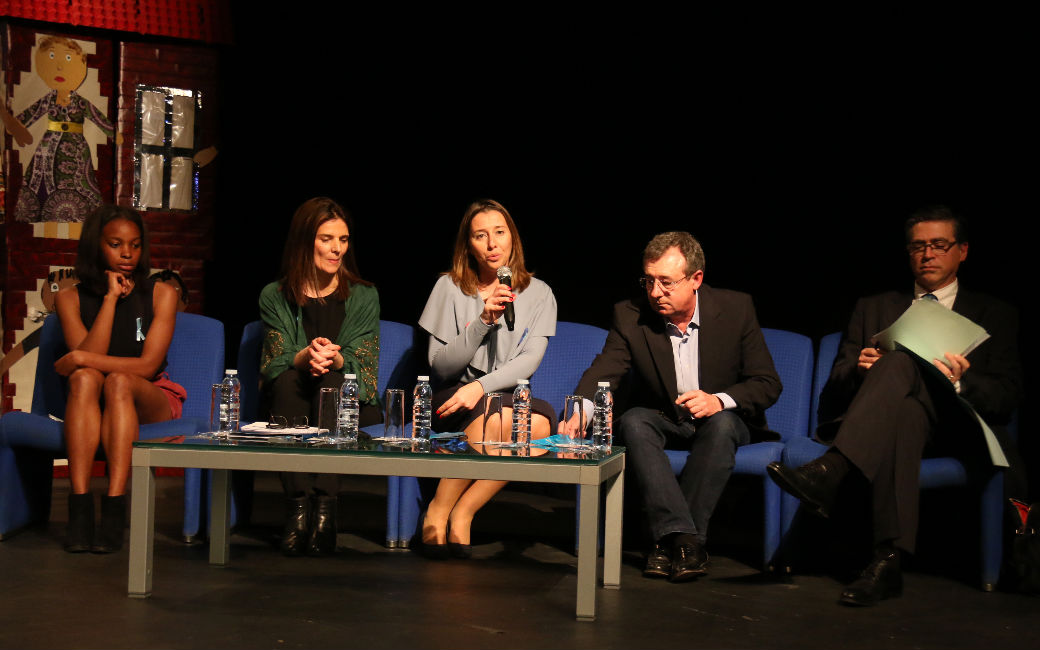 Soraia Mendes, Joana Garcia da Fonseca, Susana Santos Nogueira, Luis Aleluia e Paulo Guerra no painel "O Direito a ser Amado...na Primeira Pessoa"