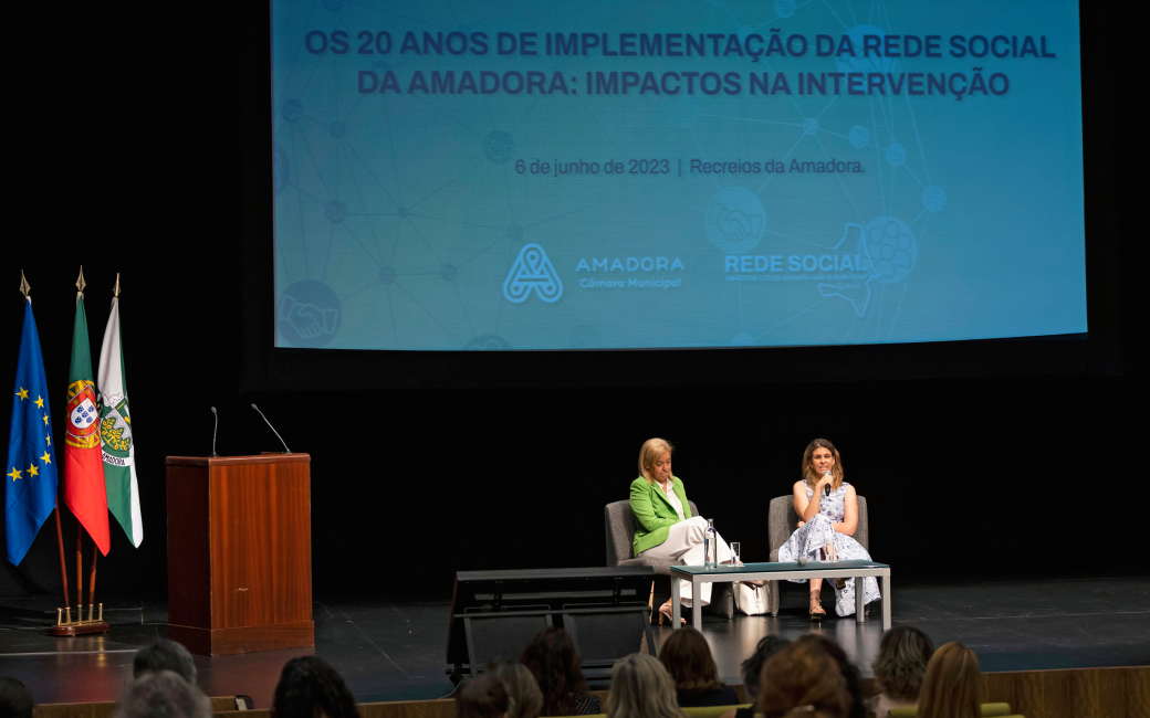 Carla Tavares, Presidente da Câmara Municipal da Amadora e a Secretária de Estado para a Inclusão, Ana Sofia Antunes