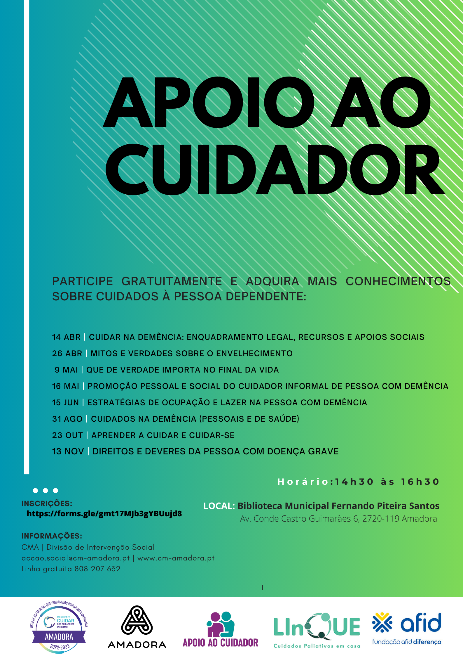 apoio cuidador 2023 cartaz