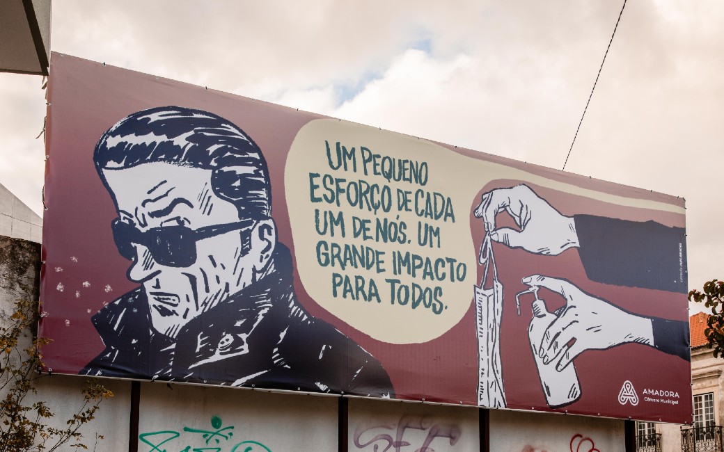 Cartaz da 2.ª fase da Campanha de Sensibilização contra a Covid-19 | Filipe Abranches