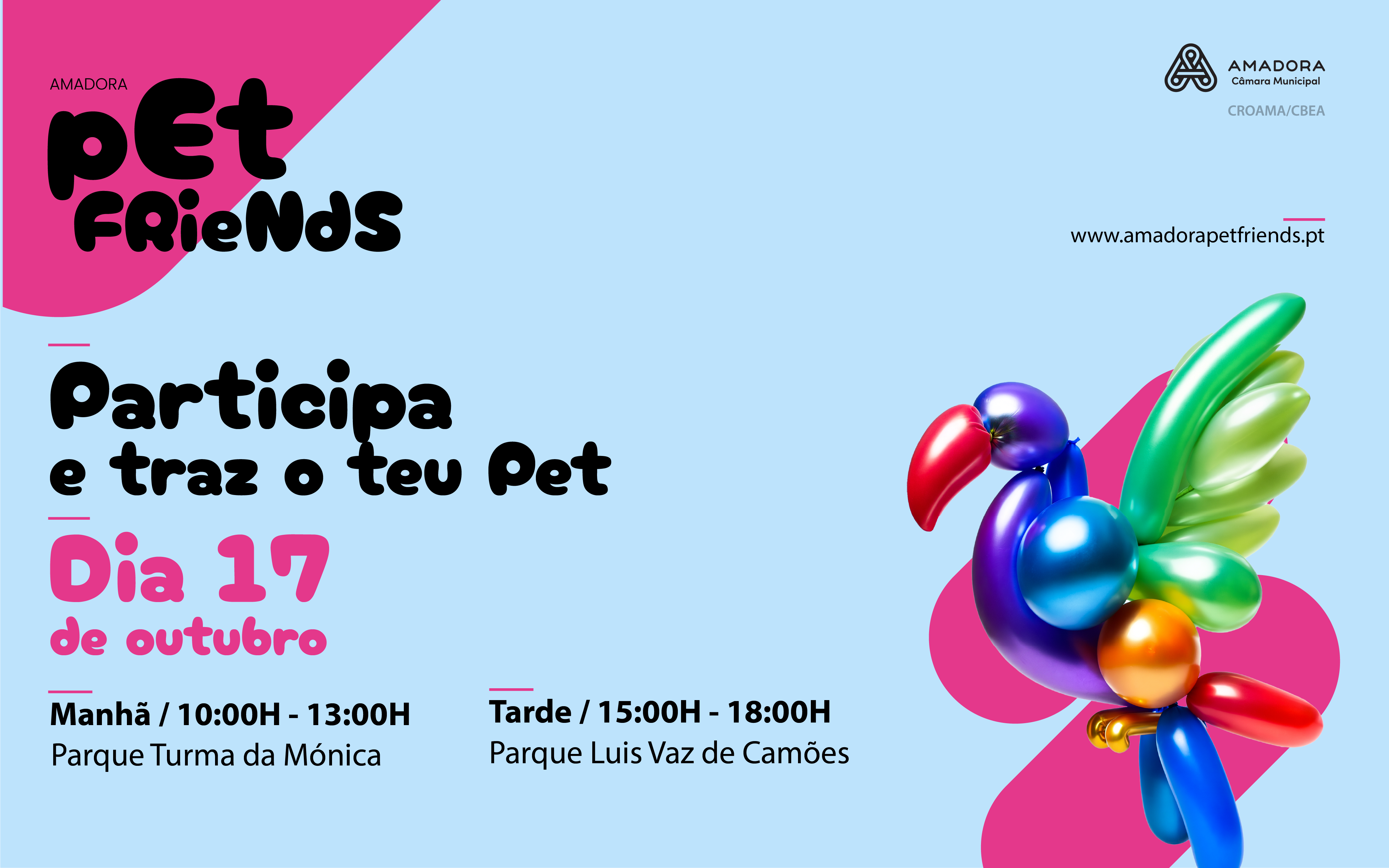 17 outubro | Parques da cidade recebem iniciativas do Amadora Pet Friends 2026