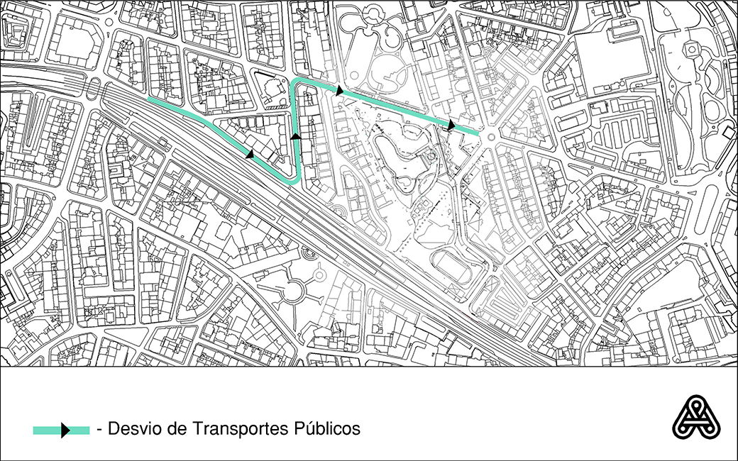 Corte e condicionamento de trânsito e estacionamento | Vias envolventes ao Parque Central