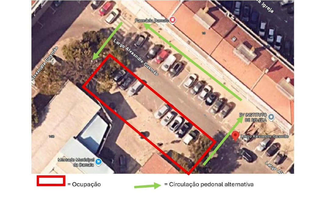 Ocupação de via pública no Largo Alexandre Gusmão | Águas Livres