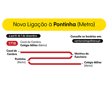 A partir 1 dezembro | Percurso alterado da linha 1719 - com paragem na Amadora